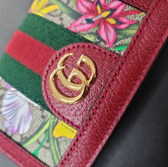 Gucci GG Supreme Flora Ophidia Card Case - Picture 2 of 12